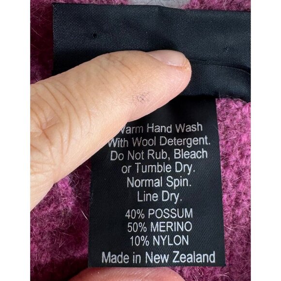 Waimate batwing cardigan New Zealand Made merino wool blend OS - Picture 6 of 7